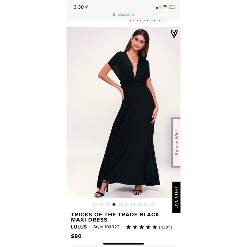 Lulu’s black wrap dress!